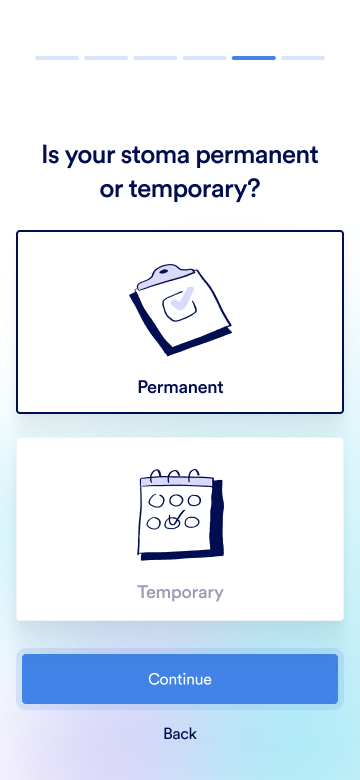 OSTO personalized onboarding screen